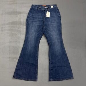 NEW Judy Blue Denim Flare Jeans Pull On Waist Wash Blue Size 16W